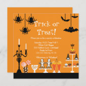 Invitation à l'Halloween sucrée et Éffrayante (Devant / Derrière)