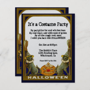 Invitation à l'Halloween Vintage