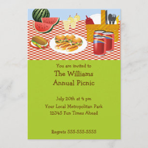 Invitation à l'heure de pique-nique