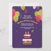 Invitation à l'heure des fêtes d'anniversaire (Devant)