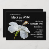 Invitation à l'hibiscus blanc (Devant / Derrière)