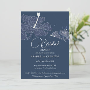 Invitation à l'hibiscus nuptiale blanc