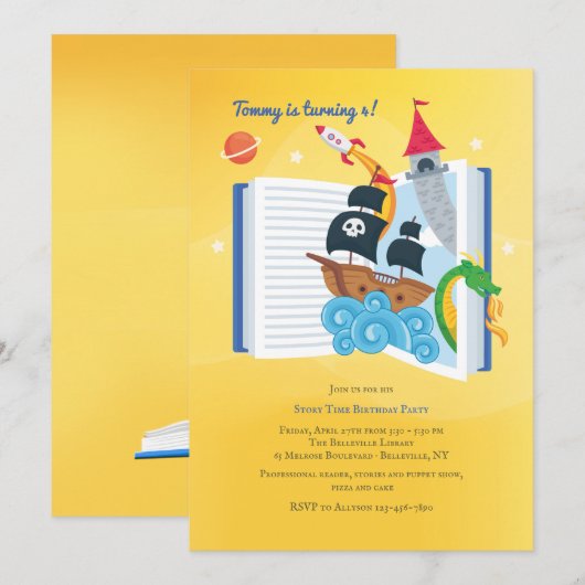 Invitation à l'histoire préférée (Devant / Derrière)