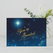 Invitation à l'huile bleue Star de Noël (Debout devant)