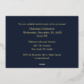 Invitation à l'huile bleue Star de Noël (Verso)