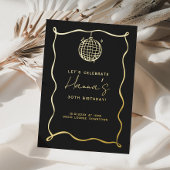 Invitation à l'huile d'anniversaire du bal Disco