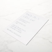 Invitation à l'huile d'argent blanc Dusty Mariage (Rotation)