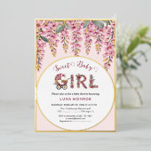 Invitation à l'huile de Baby shower d'arbre en fle (Debout devant)