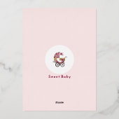 Invitation à l'huile de Baby shower d'arbre en fle (Verso)