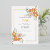 Invitation à l'huile de courge florale du 50e anni (Debout devant)