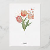 Invitation à l'huile de courge florale du 50e anni (Verso)