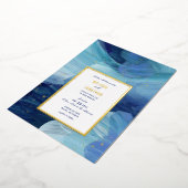 Invitation à l'huile de Faire-part de mariage bleu (Rotation)