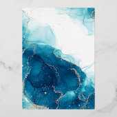Invitation à l'huile de Mariage Turquoise et Gold (Verso)