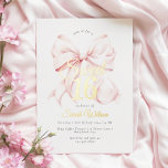 Invitation à l'huile de Sweet sixteen rose Bow<br><div class="desc">Pink Bow Sweet sixteen Anniversaire Invitation pour un arc moderne esthétique 16e anniversaire célébration</div>