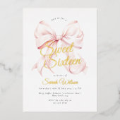Invitation à l'huile de Sweet sixteen rose Bow (Recto)
