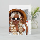 Invitation à l'huile d'encre d'argent (Debout devant)