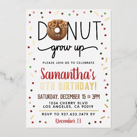 Invitation à l'huile d'olive de Noël (Recto)