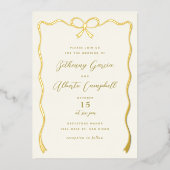 Invitation à l'huile d'or Bow (Recto)