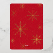 Invitation à l'huile d'or de la boîte de Noël (Verso)