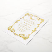 Invitation à l'huile frontière blanche Rose (Rotation)