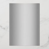 Invitation à l'huile Mariage florale dorée (Verso)