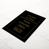 Invitation à l'huile Mariage simple à cadre noir (Rotation)
