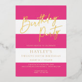 Invitation à l'huile rose chaude (Recto)