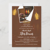 Invitation à l'Iftar au design élégant avec dates (Devant)