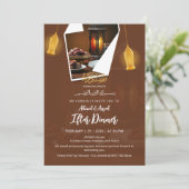 Invitation à l'Iftar au design élégant avec dates (Debout devant)