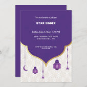 Invitation à l'iftar pourpre (Devant / Derrière)