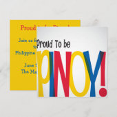 Invitation à l'indépendance philippine Pinoy (Devant / Derrière)
