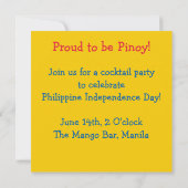 Invitation à l'indépendance philippine Pinoy (Dos)