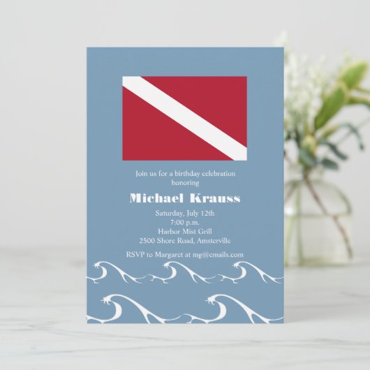 Invitation à l'indicateur de plongée (Debout devant)