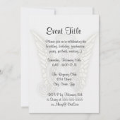 Invitation A - L'initiale Lrtter d'alphabet d'ange s'envole (Devant)