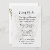 Invitation A - L'initiale Lrtter d'alphabet d'ange s'envole (Devant / Derrière)