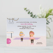 Invitation À L'Invitation De La Fête D'Anniversaire De Gym (Debout devant)