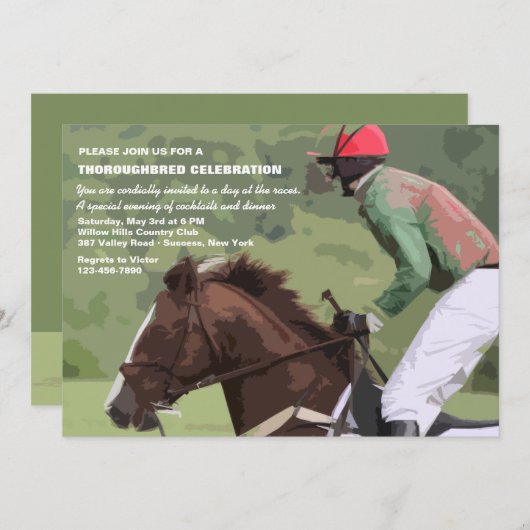 Invitation À l'invitation des courses (Devant / Derrière)