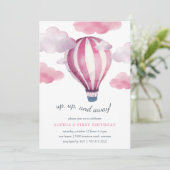 Invitation À l'invitation du Air Anniversaire de enfant Party (Debout devant)