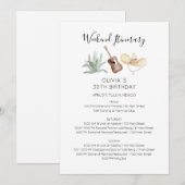Invitation à l'itinéraire d'anniversaire de week-e (Devant / Derrière)
