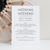 Invitation à l'itinéraire d'un week-end de mariage