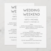 Invitation à l'itinéraire élégant de weekend de ma (Devant / Derrière)