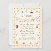 Invitation A Litte Sprout Baby Shower (Devant)
