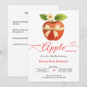 Invitation A Little Apple Is On The Way | Fall Baby Shower  (Devant / Derrière)