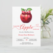 Invitation A Little Apple Is On The Way | Fall Baby Shower  (Debout devant)
