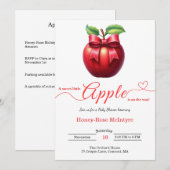 Invitation A Little Apple Is On The Way | Fall Baby Shower  (Devant / Derrière)
