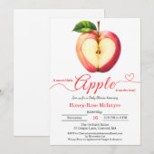 Invitation A Little Apple Is On The Way | Fall Baby Shower  (Devant / Derrière)