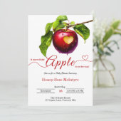 Invitation A Little Apple Is On The Way | Fall Baby Shower (Debout devant)