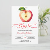 Invitation A Little Apple Is On The Way | Fall Baby Shower (Debout devant)