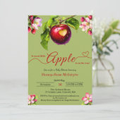 Invitation A Little Apple Is On The Way | Fall Baby Shower  (Debout devant)