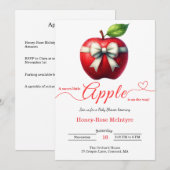 Invitation A Little Apple Is On The Way | Fall Baby Shower  (Devant / Derrière)